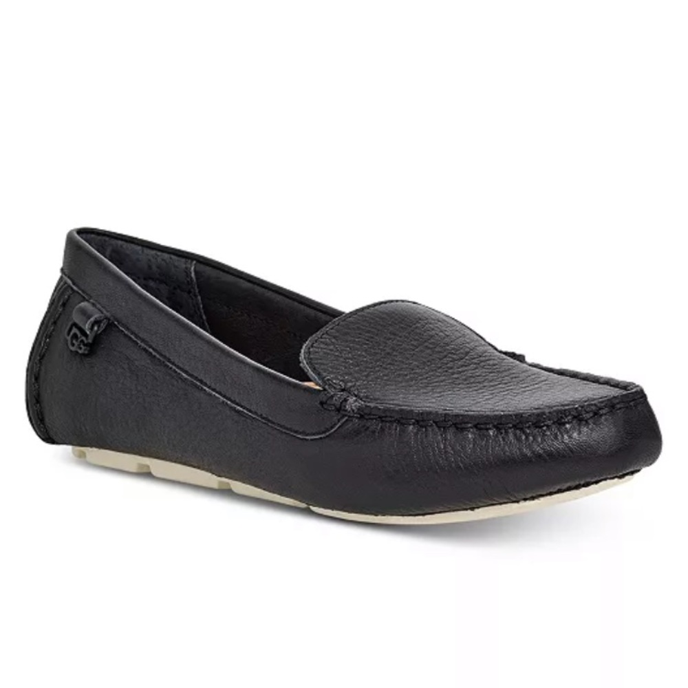 Men’s UGGS Black Leather Slip On Loafers